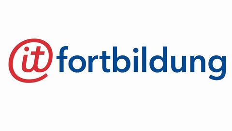 Logo "IT-Fortbildung" Logo der IT-Fortbildung: roter Schriftzug "it" mit Kringel wie bei @, daneben blauer Schriftzug "fortbildung".