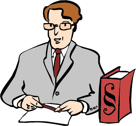 Anwalt Dieser Mann hat Recht studiert. Er kann einen vor Gericht vertreten.